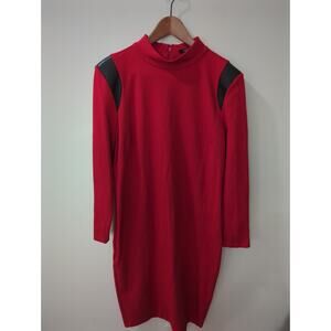 Eva Longoria Red Long Sleeve Bodycon Dress